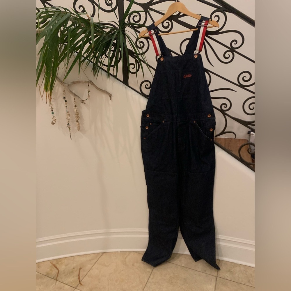 BRIXTON X WILLIE NELSON - WILLIE NELSON OVERALLS - WORN DENIM